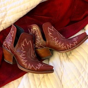Ariat red Dixon booties